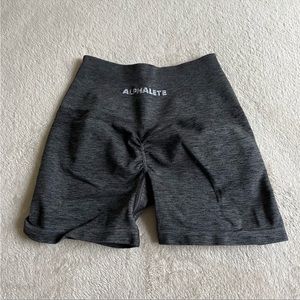 alphalete amplify marl grey shorts